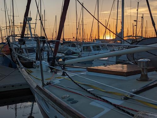 Rigging at sunset